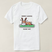 Grappige rendierlaadenergie t-shirt (Design voorkant)