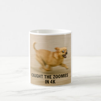 grappige rennende hond mok