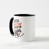 Grappige Rennende Kat Mok (Voorkant links)