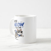 Grappige Rennende Kat Mokkop Koffiemok (Voorkant links)