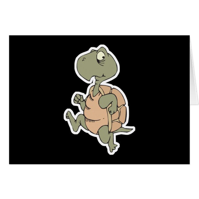 grappige rennende schildpad (Voorkant Horizontaal)