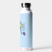 Grappige Rennende Vis Met Benen Waterfles (Links)