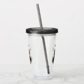 Grappige rennende waterbuffel cartoon acryl drinkbeker (Links)