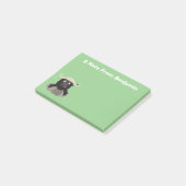 Grappige rennende waterbuffel cartoon post-it® notes (Schuin)