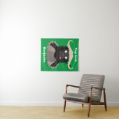 Grappige rennende waterbuffel cartoon wandkleed (In Situ (horizontaal))