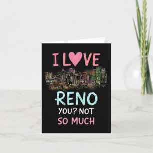 Grappige Reno Nevada Night Skyline Premium Kaart