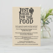 Grappige repetitie diner uitnodiging (Staand voorkant)