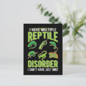 Grappige reptiel gekko hagedis liefhebber briefkaart (Staand voorkant)