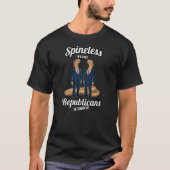 Grappige Republikeinen Congres Worms Spineless Don T-shirt (Voorkant)
