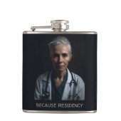 Grappige Resident Doctor Foto Heupfles (Voorkant)