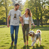 Grappige "Resident Genius" Hond Einstein Parodie Tri-Blend Shirt