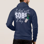 Grappige respiratoire therapeut 2-zijdige typograf hoodie (Achterkant)