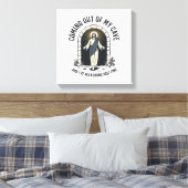 Grappige Resurrection Cave Citaat Vintage Gravure  Canvas Afdruk (Insitu (Slaapkamer))
