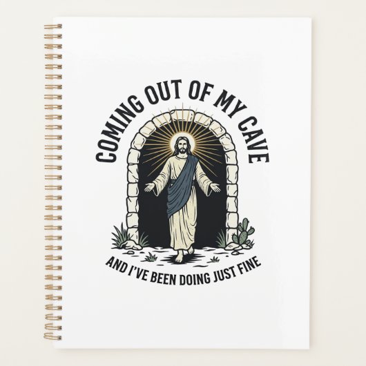 Grappige Resurrection Cave Citaat Vintage Gravure Planner (Voorkant)