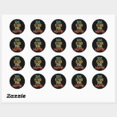 Grappige Retro 30 Stud 70 Muffin Sarcasme Pa Bod F Ronde Sticker (Vel)