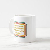 Grappige Retro 70er Citaten Koffiemok (Voorkant links)