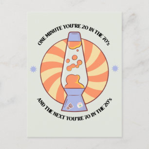 Grappige Retro 70's  Briefkaart