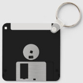 Grappige Retro 80s computer diskette Sleutelhanger (Achterkant)