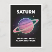 Grappige Retro 80s LoFi Vaporwave Planet Saturn Briefkaart (Voorkant)