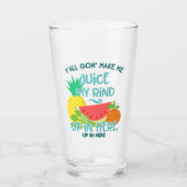 Grappige Retro 90s Rap Hip Hop Fruit Sap Quote Glas (Voorkant)