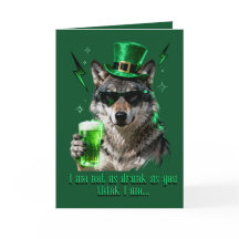 Grappige Retro 90s St. Patrick Kaart – Voor Hem