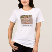 Grappige Retro Aangepaste Foto Verjaardag Tri-Blend Shirt (Voorkant)