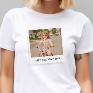 Grappige Retro Aangepaste Foto Verjaardag Tri-Blend Shirt