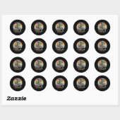 Grappige Retro Alien Surfer Hola Beaches Strand Zo Ronde Sticker (Vel)