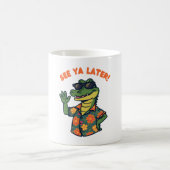 Grappige Retro Alligator See Ya Later Koffiemok (Center)