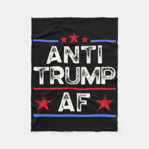 Grappige Retro Anti-trump Af, Anti-fascisme, Pro M Fleece Deken