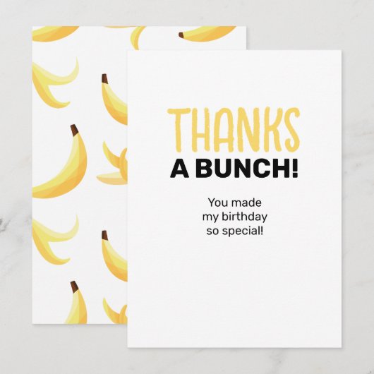Grappige Retro Banaan Feest Artikelen Grappen Bewe Bedankkaart (Voorkant / Achterkant)