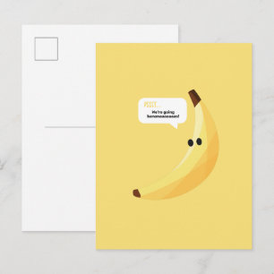 Grappige Retro Banaan Feest Artikelen Grappen Bewe Briefkaart