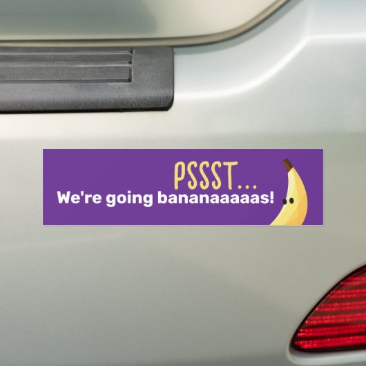 Grappige Retro Banaan Feest Artikelen Grappen Bewe Bumpersticker (Op auto)