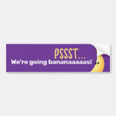 Grappige Retro Banaan Feest Artikelen Grappen Bewe Bumpersticker (Voorkant)