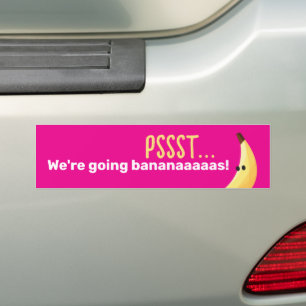 Grappige Retro Banaan Feest Artikelen Grappen Bewe Bumpersticker
