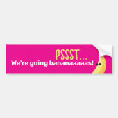 Grappige Retro Banaan Feest Artikelen Grappen Bewe Bumpersticker (Voorkant)