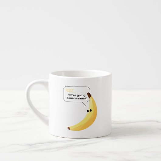 Grappige Retro Banaan Feest Artikelen Grappen Bewe Espresso Kop (Links)