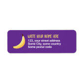 Grappige Retro Banaan Feest Artikelen Grappen Bewe Etiket (Voorkant)