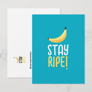 Grappige Retro Banaan Feest Artikelen Grappen Bewe Feestdagenkaart
