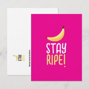 Grappige Retro Banaan Feest Artikelen Grappen Bewe Feestdagenkaart