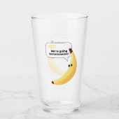 Grappige Retro Banaan Feest Artikelen Grappen Bewe Glas (Voorkant)