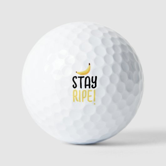 Grappige Retro Banaan Feest Artikelen Grappen Bewe Golfballen (Voorkant)
