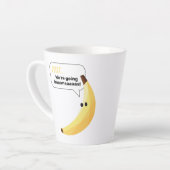 Grappige Retro Banaan Feest Artikelen Grappen Bewe Latte Mok (Linkerhoek)