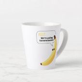 Grappige Retro Banaan Feest Artikelen Grappen Bewe Latte Mok (Rechterhoek)