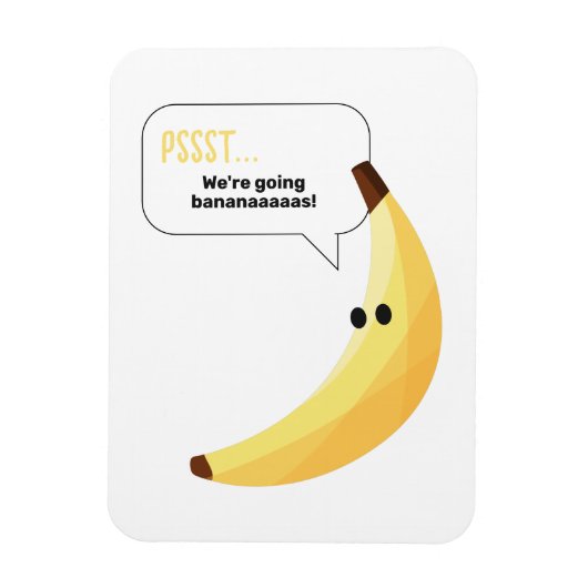 Grappige Retro Banaan Feest Artikelen Grappen Bewe Magneet (Verticaal)