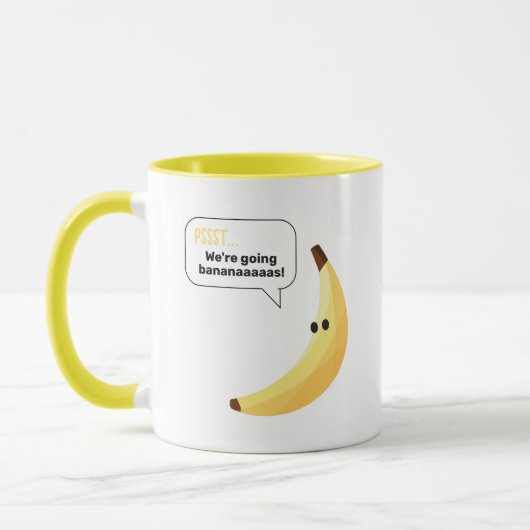 Grappige Retro Banaan Feest Artikelen Grappen Bewe Mok (Links)