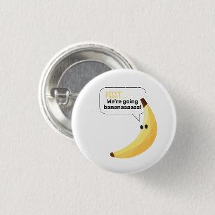 Grappige Retro Banaan Feest Artikelen Grappen Bewe Ronde Button 3,2 Cm