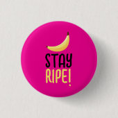 Grappige Retro Banaan Feest Artikelen Grappen Bewe Ronde Button 3,2 Cm (Voorkant)