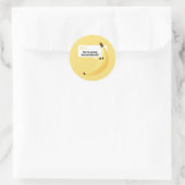 Grappige Retro Banaan Feest Artikelen Grappen Bewe Ronde Sticker (Tas)