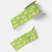Grappige Retro Banaan Feest Artikelen Grappen Bewe Satijnen Lint (Achterkant)